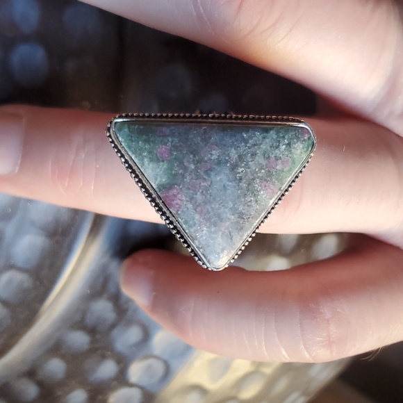 New Ruby in Fuchsite 925 Silver Ring. - Picture 14 of 15
